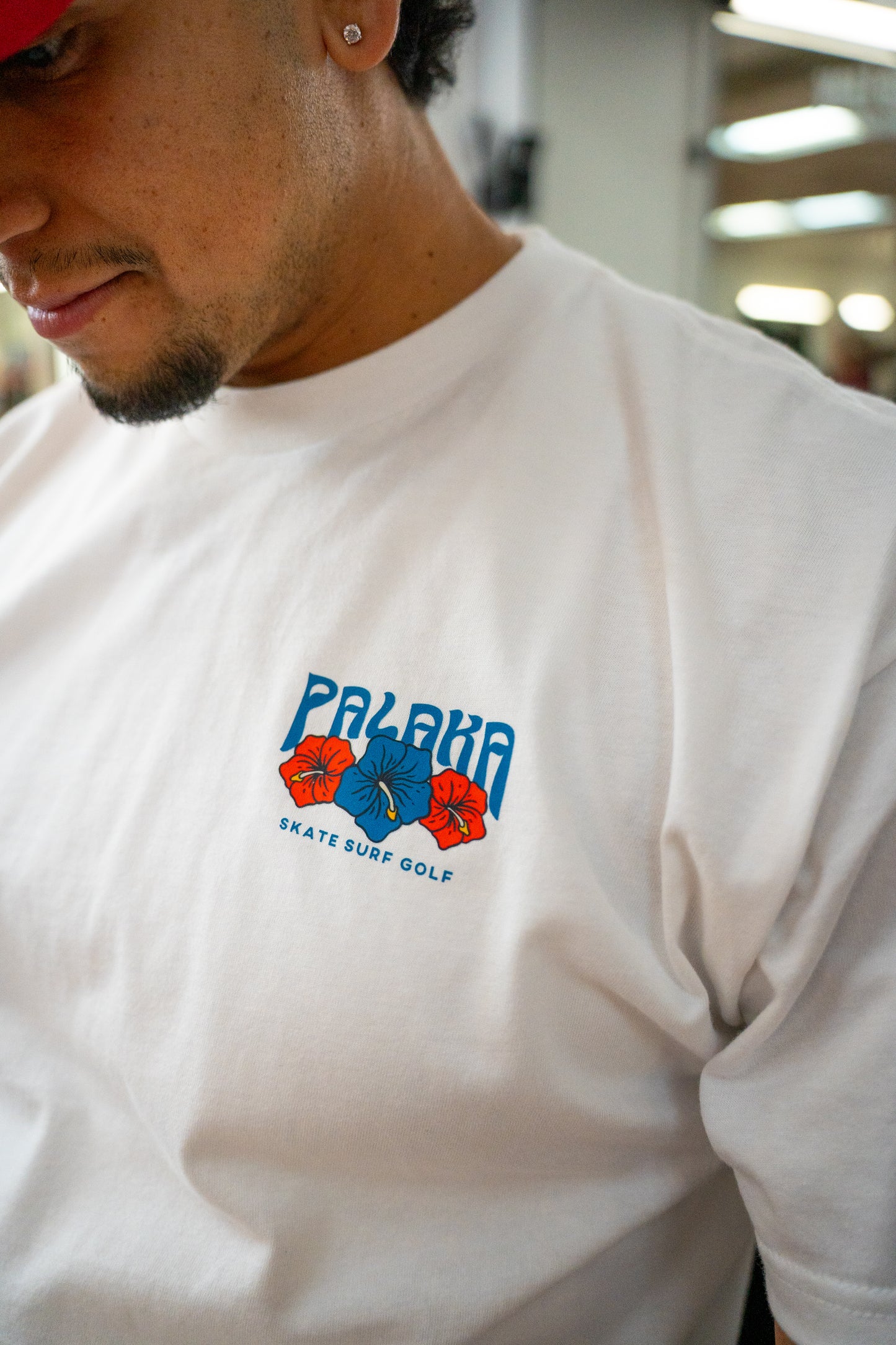 HIBISCUS TEE - WHITE