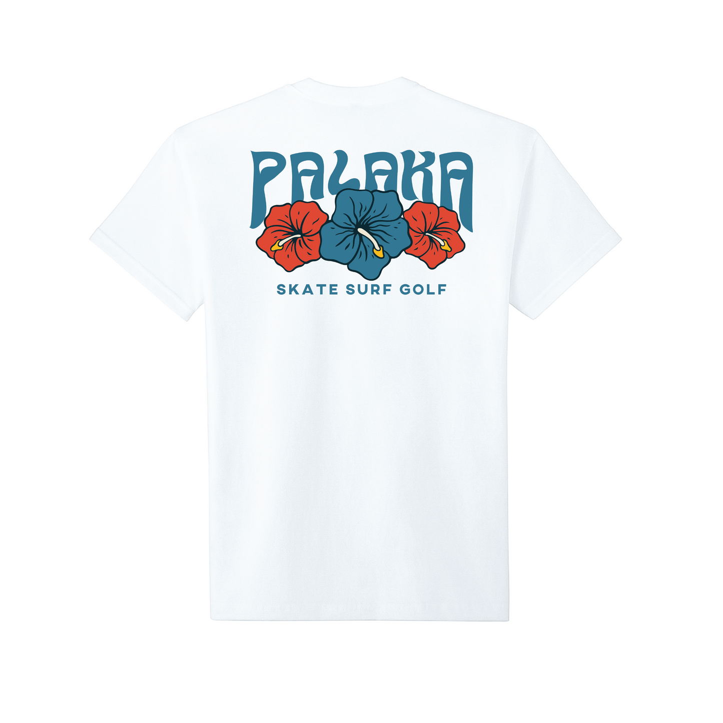 HIBISCUS TEE - WHITE